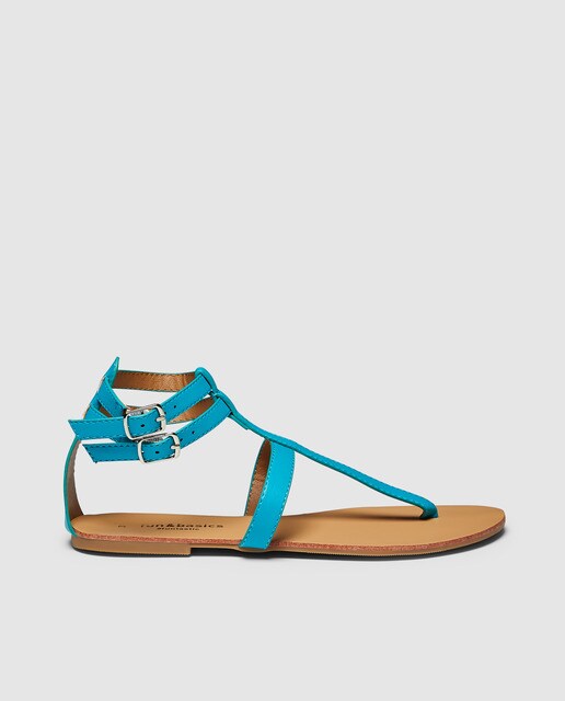 womens blue flat sandals