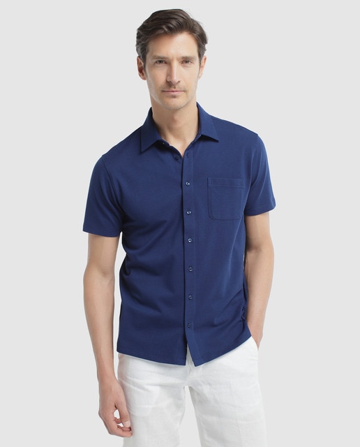 camisa pique hombre