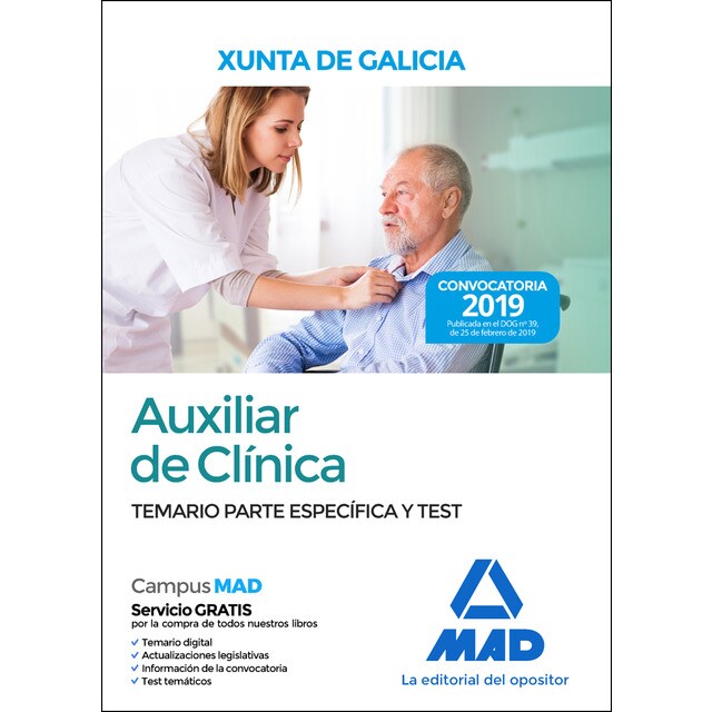 Auxiliar de clínica de la xunta de galicia. Temario parte específica y test.pdf