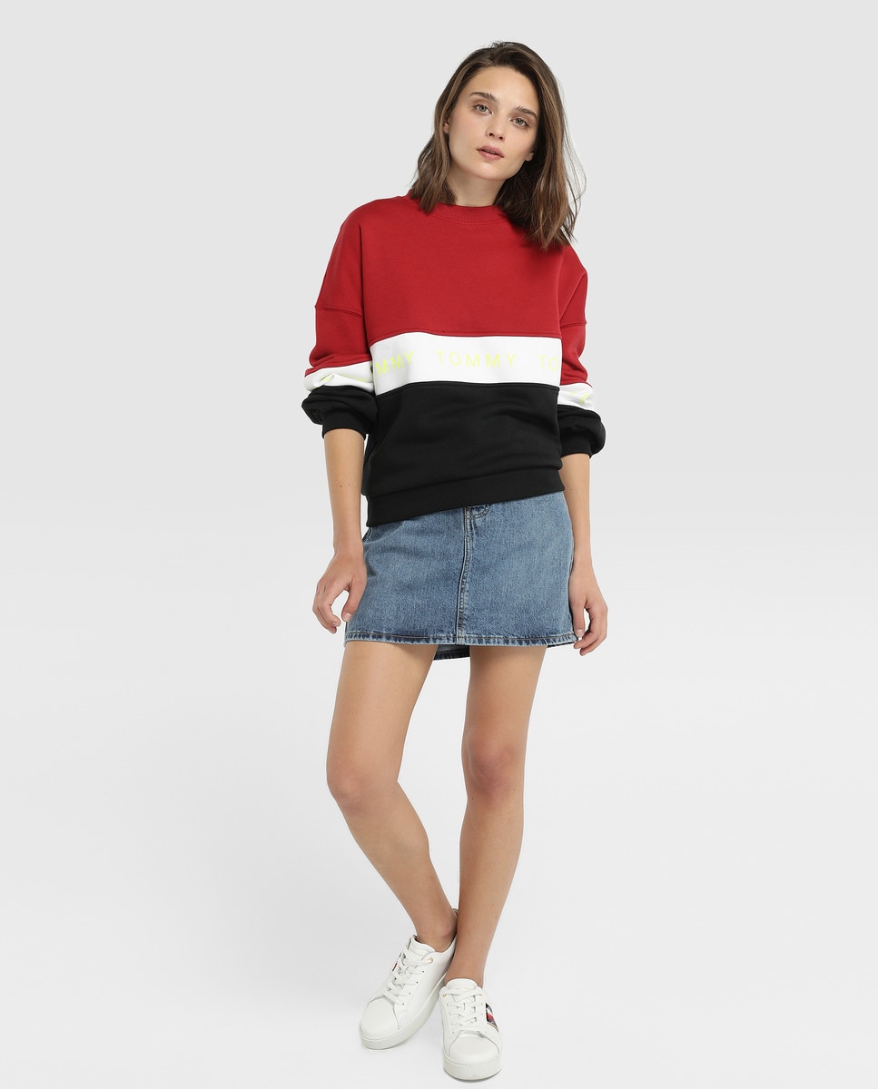 Sudadera oversize de mujer Tommy Jeans color block · Tommy Jeans · Moda