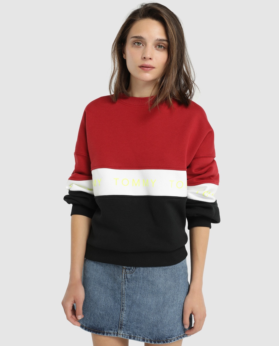 Sudadera oversize de mujer Tommy Jeans color block · Tommy Jeans · Moda