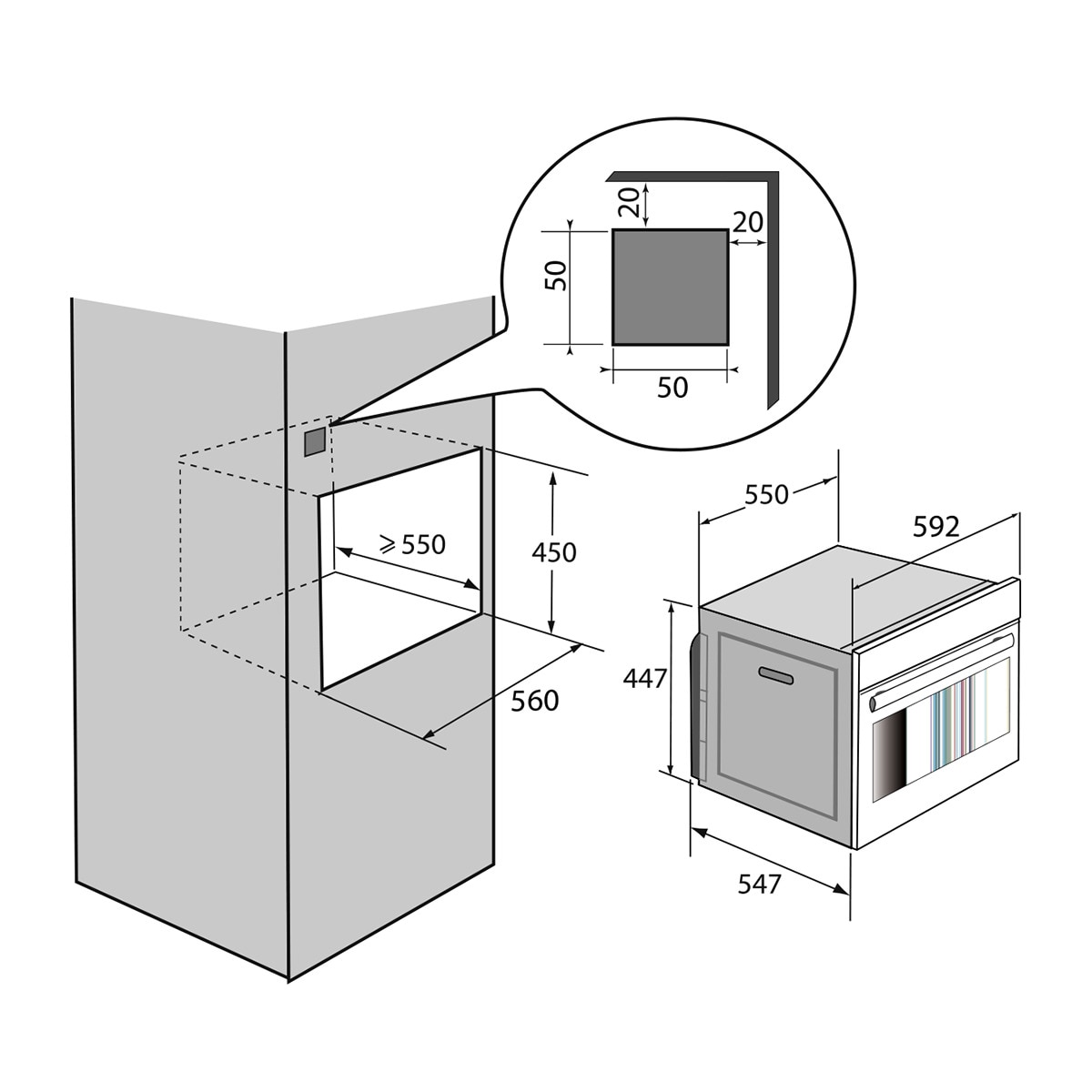 Horno compacto multifunción De Dietrich con microondas DKC7340A