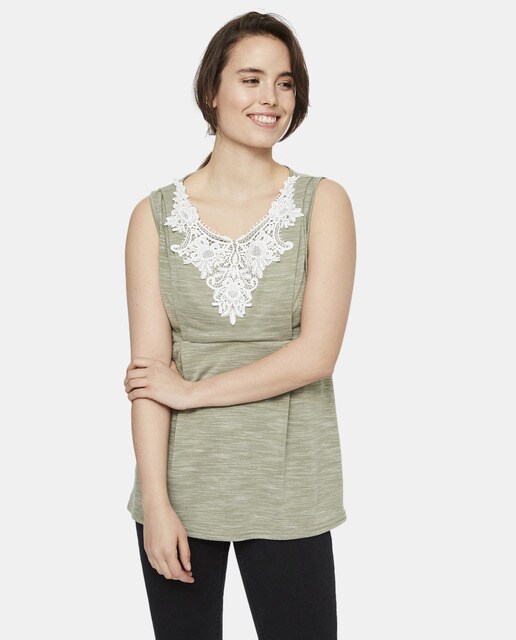 Camisola interior pós-parto Mamalicious com crochet
