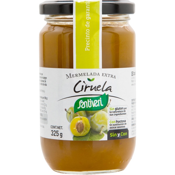 SANTIVERI mermelada de ciruela con fructosa frasco 325 g