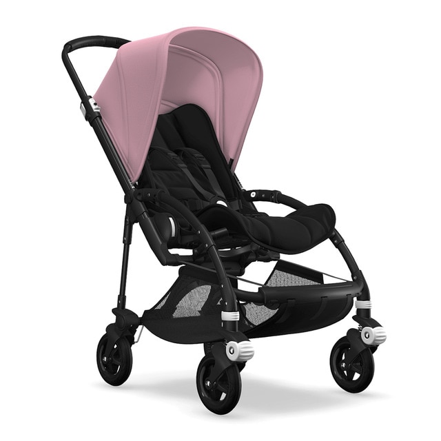 Coche de paseo Bugaboo Bee 5 negro con Capota rosa pastel