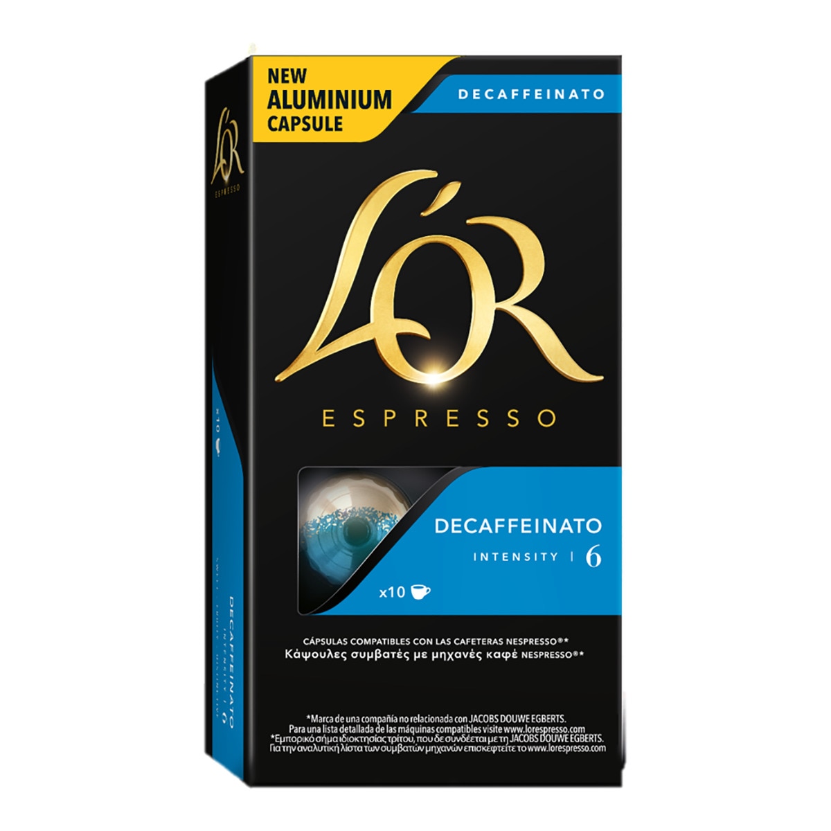 L'Or Espresso - Estuche 10 Cápsulas Café Decaffeinato Intensidad 6 Compatible Con Máquinas Nespresso Compatibles Con Máquinas Nespresso En Oferta L'Or Espresso - Estuche 10 Cápsulas L'Or Espresso Café Decaffeinato Intensidad 6 Compatible Con Máquinas Nespresso Original.