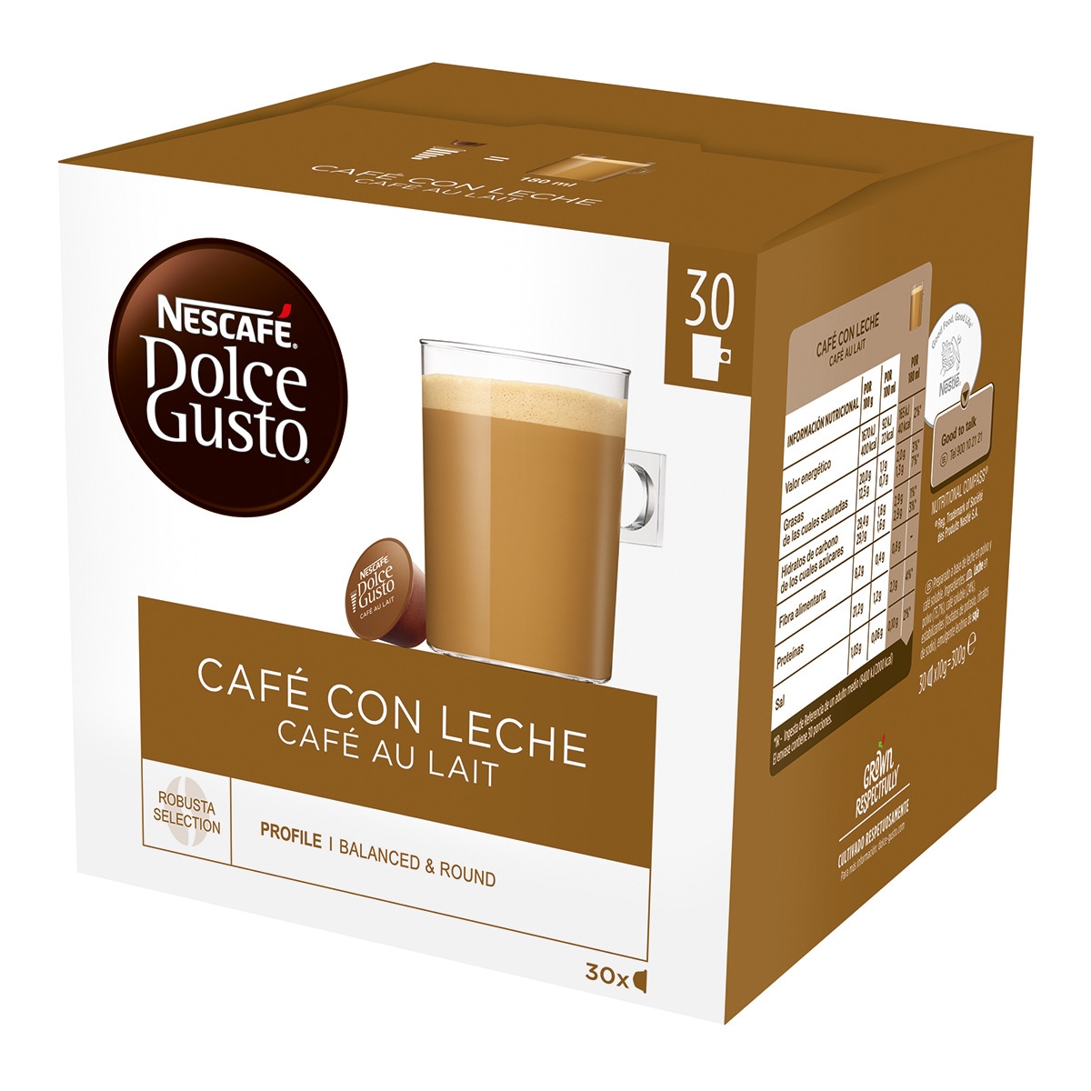 Nescafé Dolce Gusto - Estuche 30 Cápsulas Nescafe Dolce Gusto Café Con Leche Selección Robusta En Oferta Nescafe Dolce Gusto - Estuche 30 Cápsulas Nescafe Dolce Gusto Café Con Leche Selección Robusta.