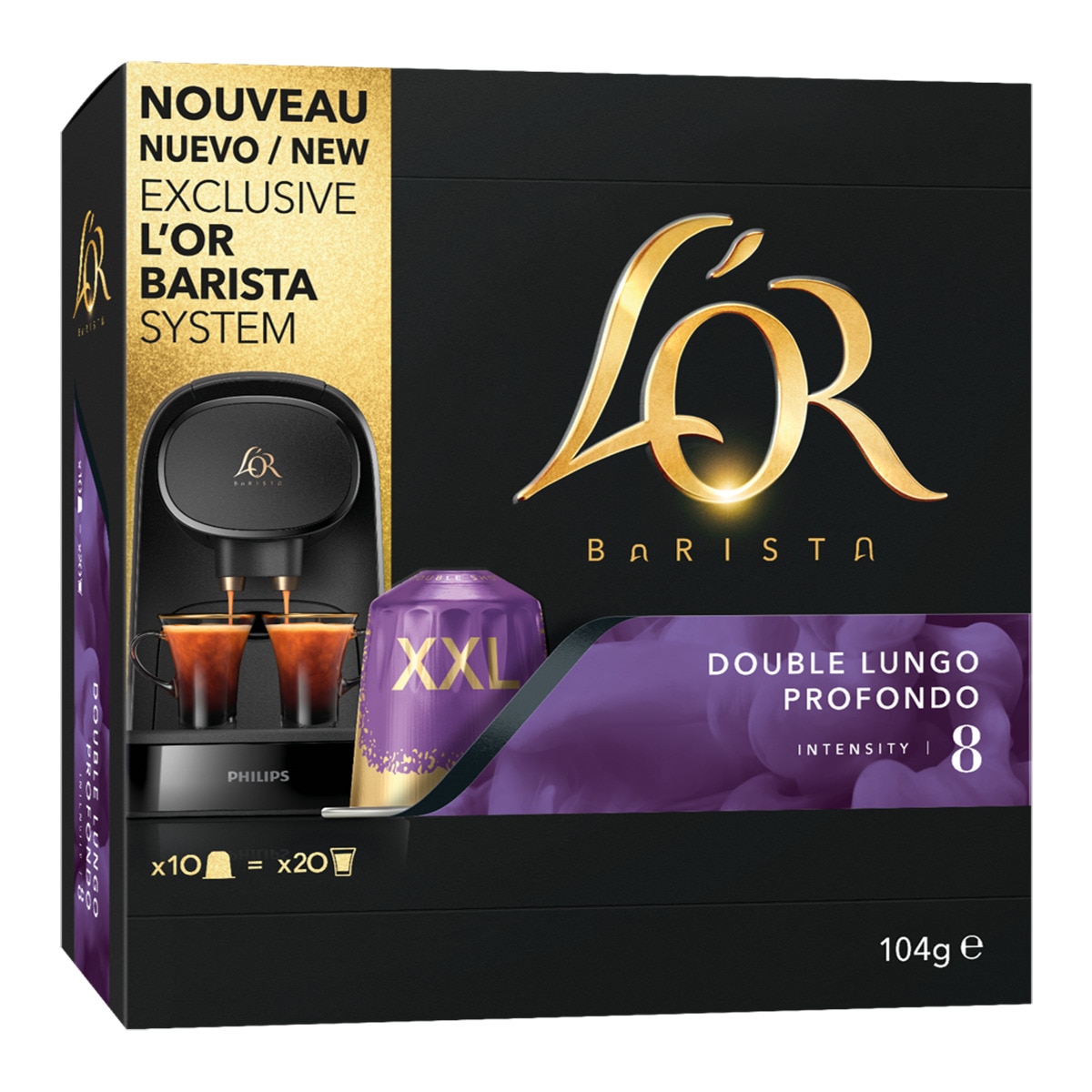 L'Or Barista - Estuche 10 Cápsulas Xxl Café Double Lungo Profondo Intensidad 8 Compatibles Para System En Oferta L'Or Barista - Estuche 10 Cápsulas Xxl L'Or Barista Café Double Lungo Profondo Intensidad 8 Compatibles Para L'Or Barista System.