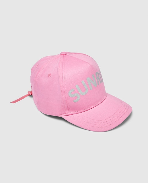 Gorra de niña Freestyle rosa con texto