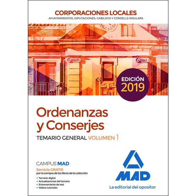 Ordenanzas y conserjes de corporaciones locales. Temario general volumen 1.pdf