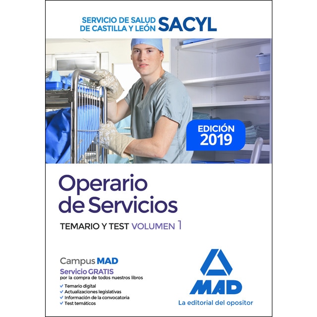 Operario de servicios del servicio de salud de castilla y león (sacyl) (Tapa blanda)