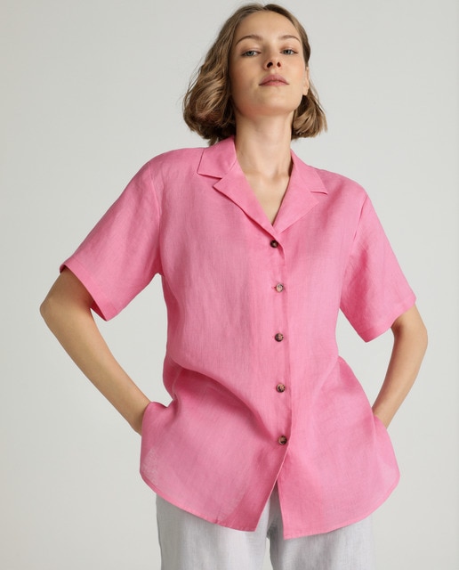 Women's 100 linen short sleeve blouse · Fashion · El Corte Inglés