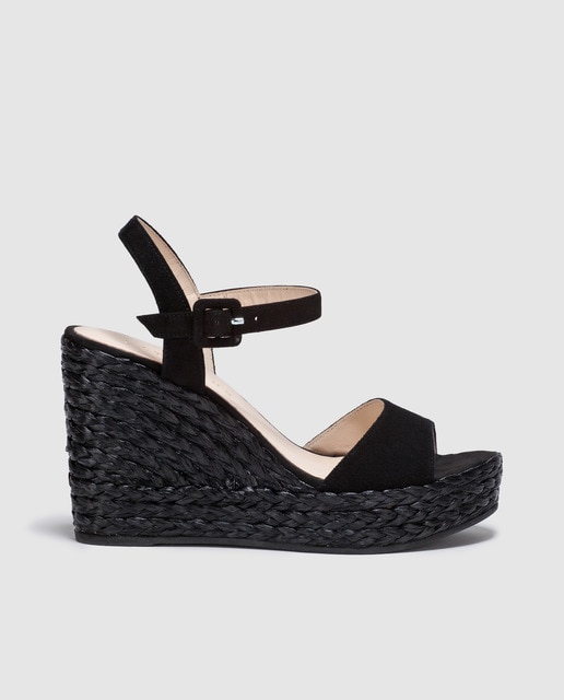 espadrilles compensées noires