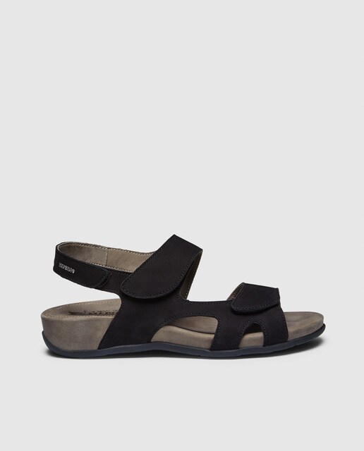Mujer Negro Planas Detalle Sandalias Color Con Mephisto De XZOlwPkTiu