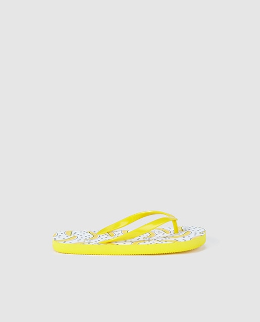 Chanclas infantil B con B con estampado de plátanos