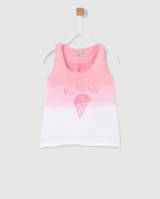 Con Color Degradado Brotes Niña Camiseta De Tirantes Y76ybfIgvm