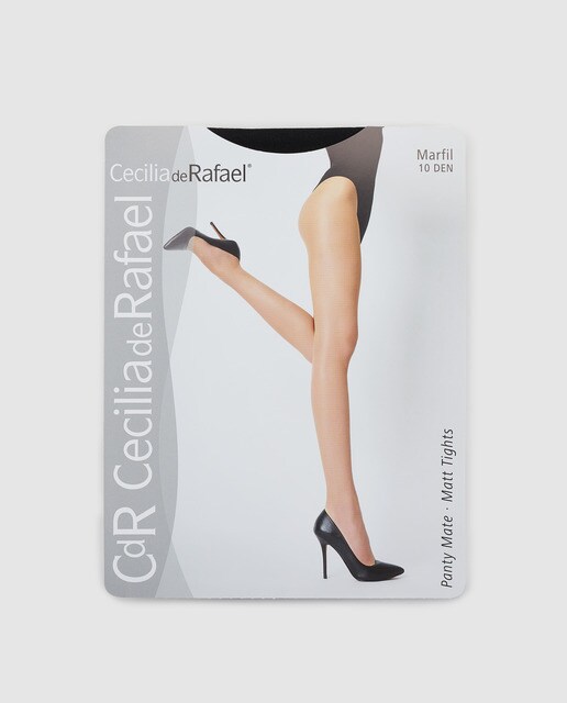 Marfil women's matte black tights 