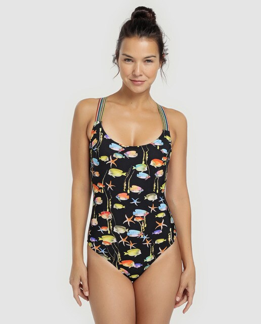Peces Multicolor · Gideon Con Mujer Bañador Maritime Oberson De nO80Pkw