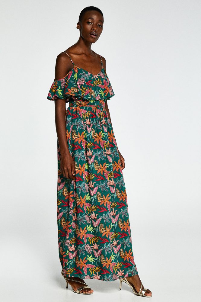 Ruffle Dress with Belt