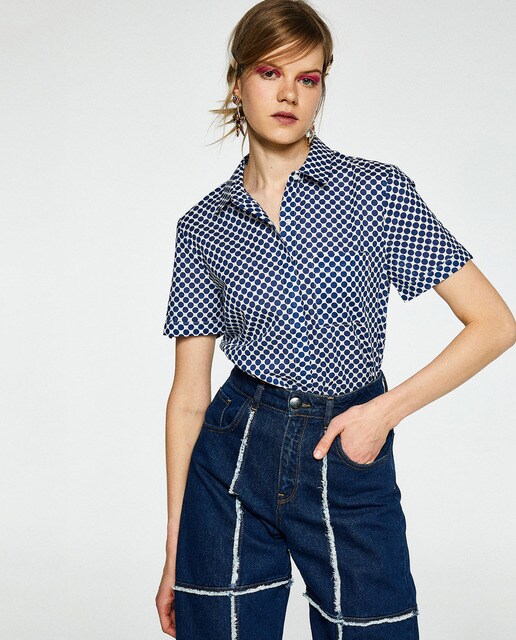 polka dots shirts for womens