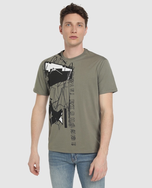 khaki armani t shirt