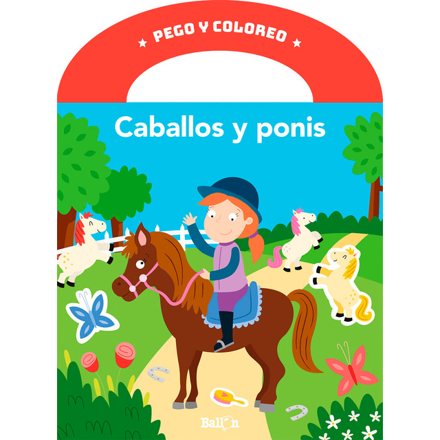 Pego y coloreo - caballos y ponis (Tapa blanda)