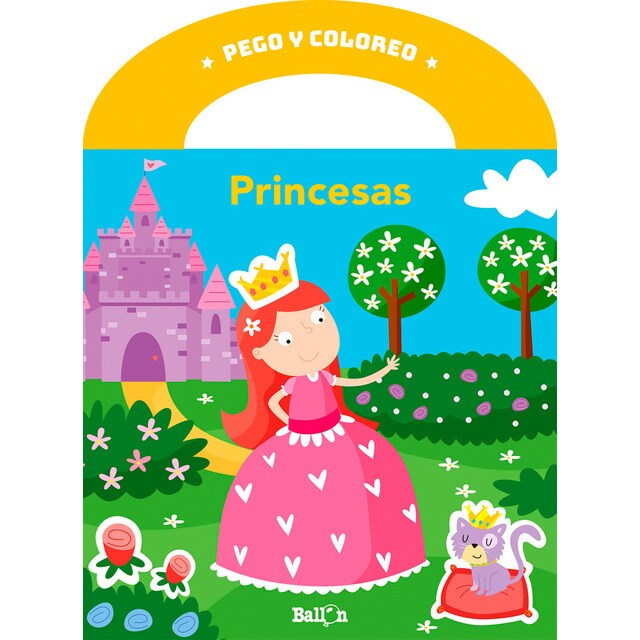 Pego y coloreo - princesas (Tapa blanda)