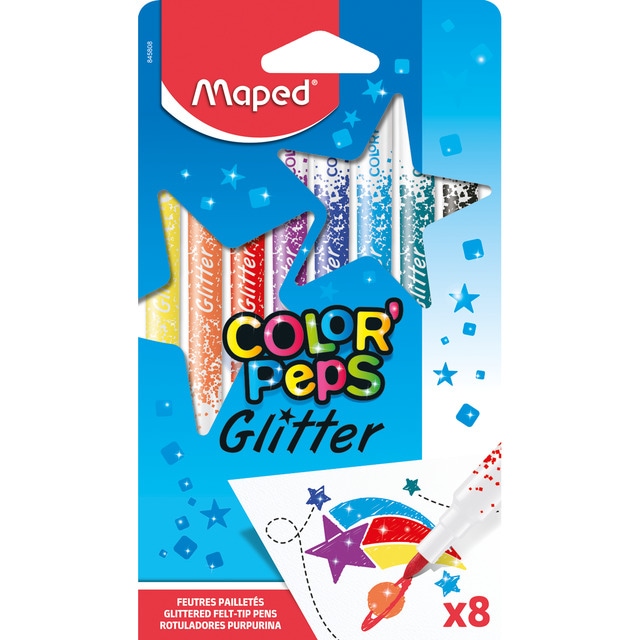 Pack 8 Rotuladores Glitrter Color's  Peps Maped Multicolor