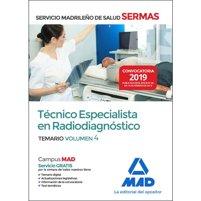 Técnico/a especialista en radiodiagnóstico del servicio canario de salud. Temario volumen 4