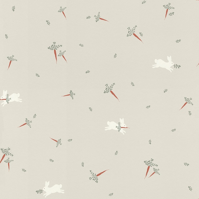 Papel pintado infantil zanahorias Rasch