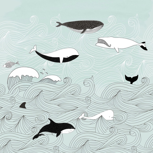 Fotomural infantil Ballenas Rasch