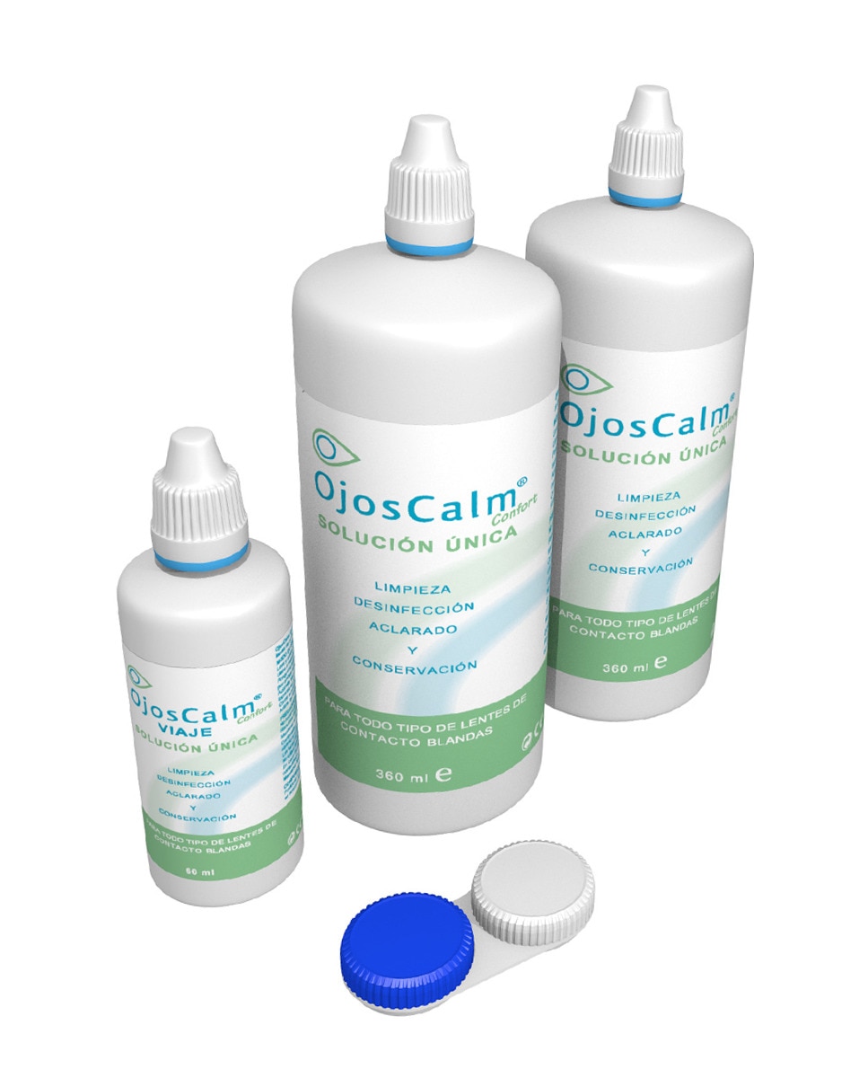 OJOSCALM - Líquido de lentillas Solución única Ojoscalm Tiedra.
