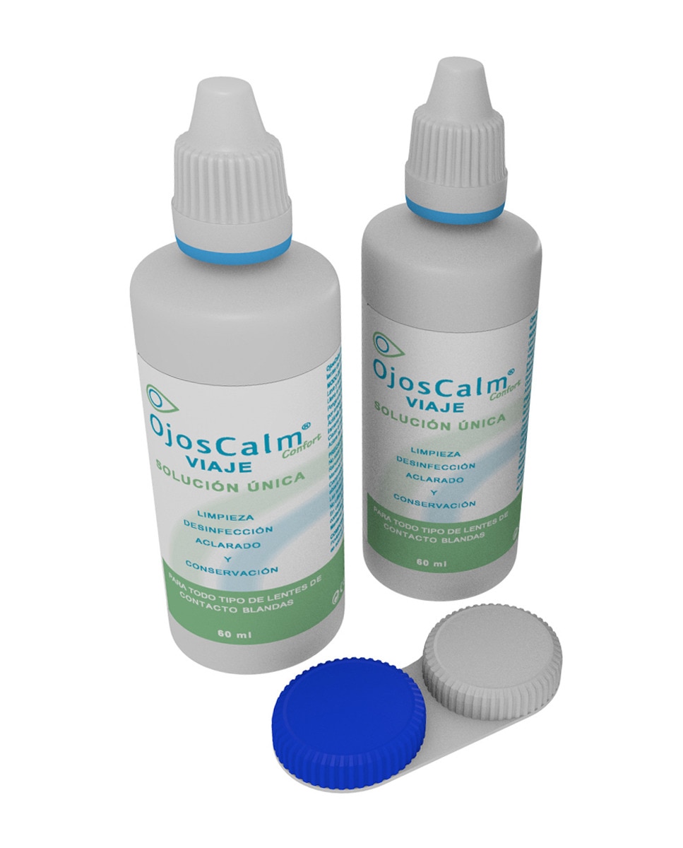 OJOSCALM - Líquido de lentillas Solución única Viaje Ojoscalm Tiedra.