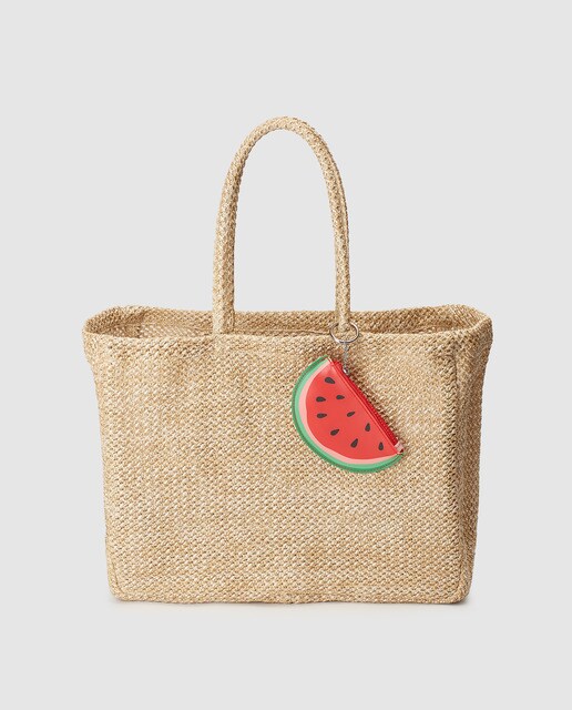 raffia beach tote