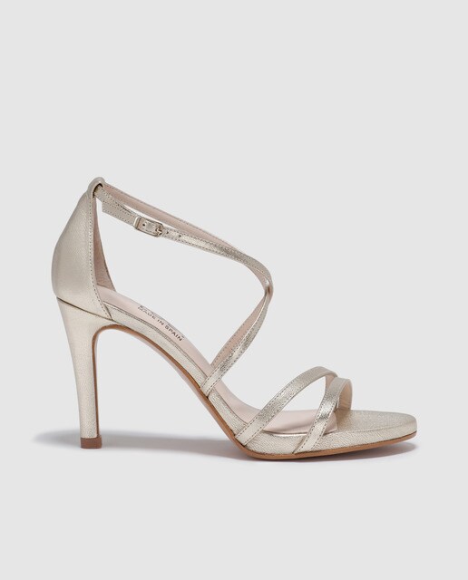 Sandalias Tacón Tiras Color De · Moda Lodi En Mujer Oro CWdeBQxorE