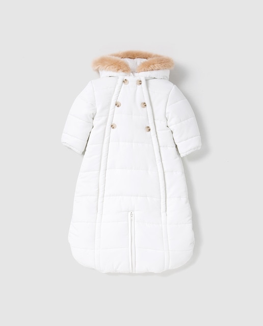 Saco de bebés Dulces blanco acolchado