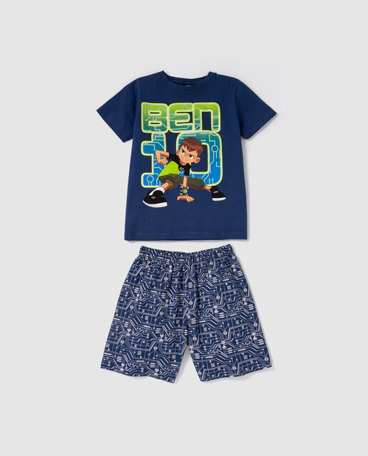 Azul Con Pijama Personajes Niño 10 Ben Print De En BrxedCo
