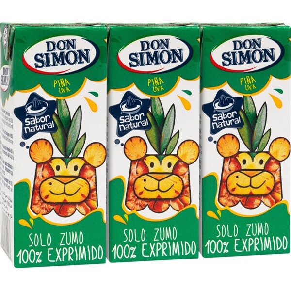 Buy pineapple and grape juice 3pack cartons 200 ml · DON SIMON