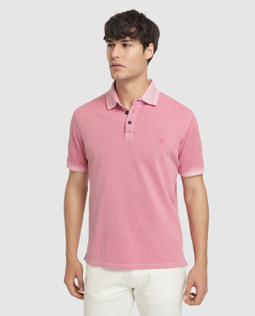 mens pink polo shirt