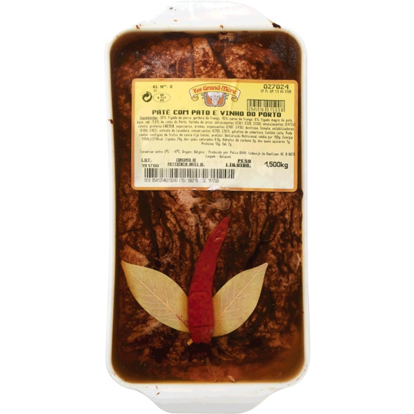 Paté com Pato e Vinho do Porto kg