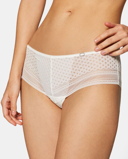 Shortie Nassau Avenue de renda branco