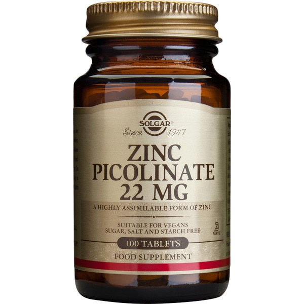 Zinc Picolinate 22 mg frasco 100 comprimidos