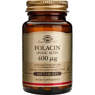 Solgar Folacin Acido Fólico 400µg frasco 100 comprimidos