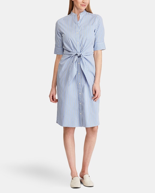 front knot shirt dress