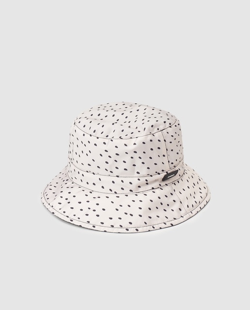 white rain hat