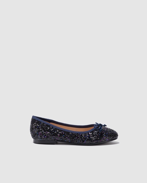 girls navy glitter shoes