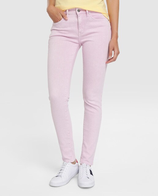 pink skinny jeans womens