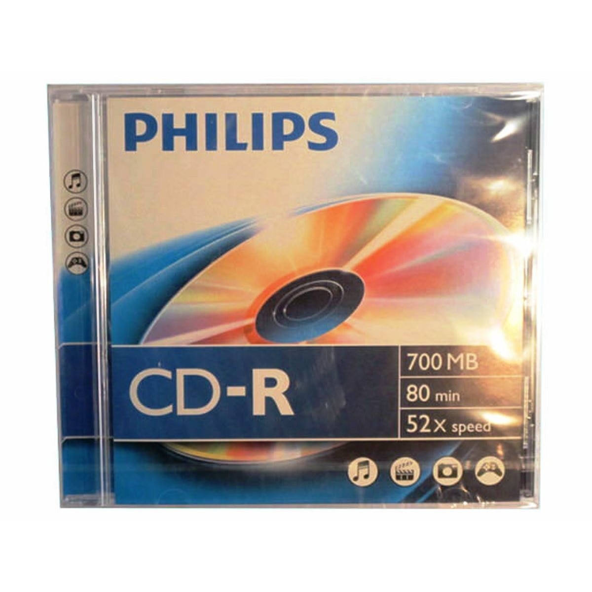 Imagem 0 de CD-R Philips 700 MB / 80 min 52x  (1 unidade)