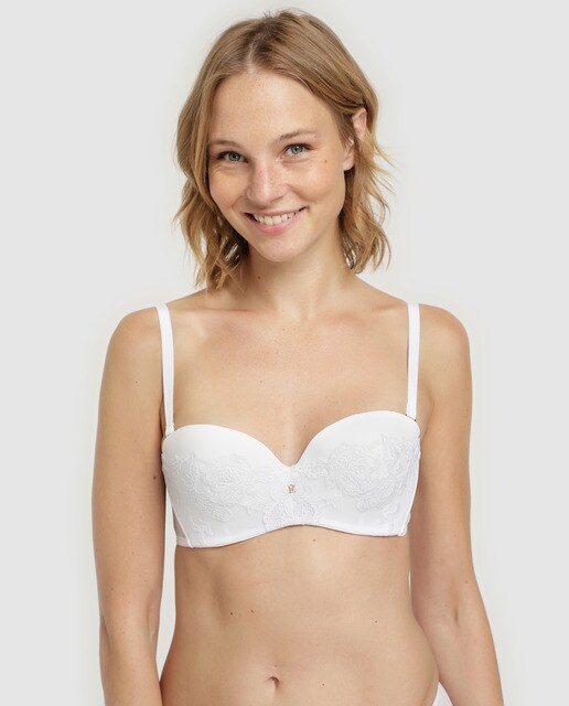 Soutien bandeau Jacqueline branco