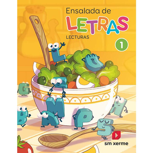 Lecturas. Ensalada de letras. 1 Primaria. Xerme. (Tapa blanda)